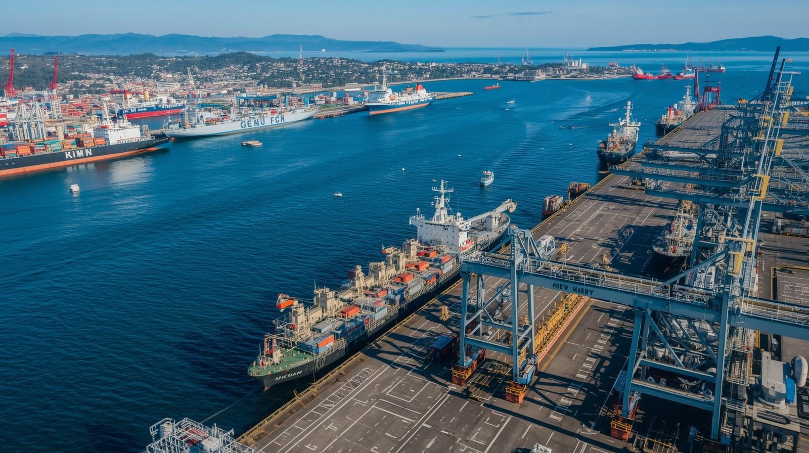 Dashboard of ship management system showing maritime fleet optimisation and vessel performance metrics